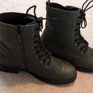 Green combat boots